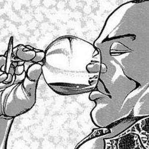 ワイン（'85年ロマネ・コンティ マグナム）を飲むオリバ