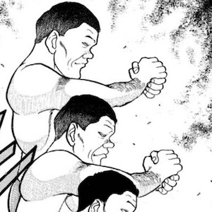 マウント斗羽のパンプアップ（ヒンズースクワット）