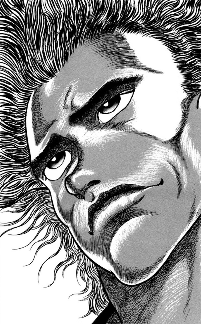 範馬勇次郎の初登場シーン（それまで顔は隠されていた）