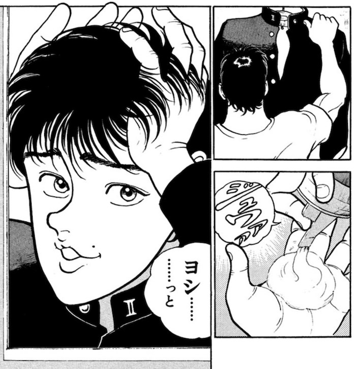 髪をセットする範馬刃牙