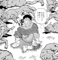 「ところでオオカミって喰えたんだっけ...」（オオカミ24頭から妹・ニーナを守り抜いたユリー）