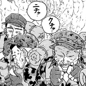 レンジャー訓練中に捕まえた蛇を食べる自衛官