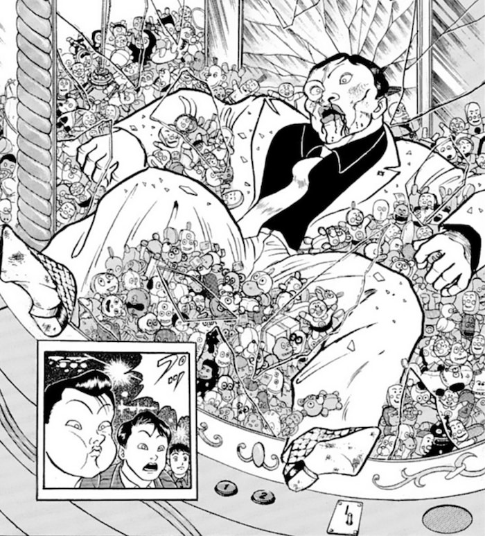 クレーンゲームの景品ぬいぐみにまみれる花山薫