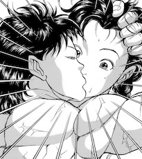 範馬刃牙と松本梢江のキス